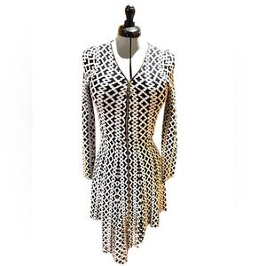 INC Sweater Dress - “Moroccan Window” - Black and White - Size Large